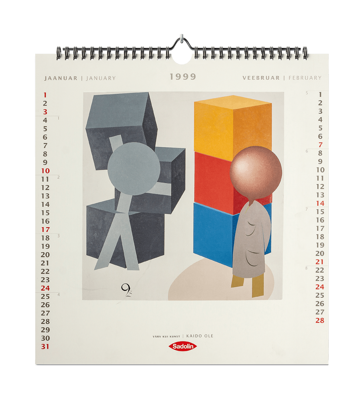 Sadolini kunstikalender 1999 calendar preview